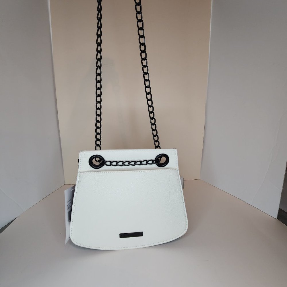 Betsey Johnson Whipstitch XOBRIDGE Crossbody Purse - White/Black - NWT - Picture 10 of 10